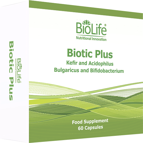 BioLife Biotic Plus 60 capsules - buy 2 and get a FREE BioLife Vitamn D3 worth £9.98