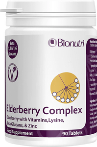 Bionutri Elderberry complex 90 tablets - buy 2 and get a FREE BioLife Vitamin D3 worth £9.98
