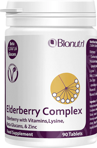 Bionutri Elderberry complex 90 tablets - buy 2 and get a FREE BioLife Vitamin D3 worth £9.98