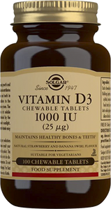 Solgar Vitamin D3 1000 iu chewable tablets - 25% discount - 1 in stock